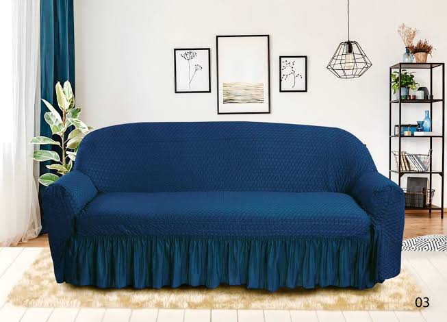 Butterfly Fabric Sofa Cover (Blue)
