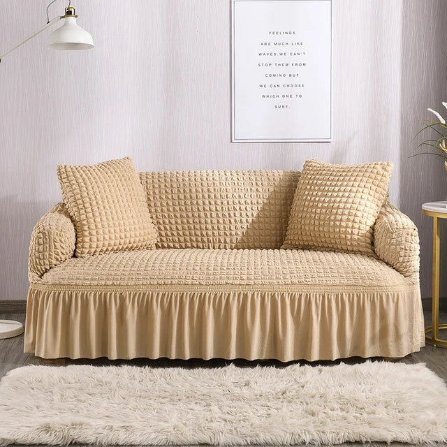 Turkish Bubble Sofa Cover (Skin / Beige)