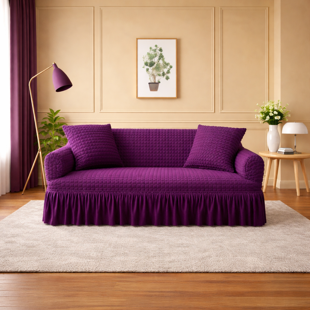 TURKISH BUBBLE SOFA COVER (PURPLE)