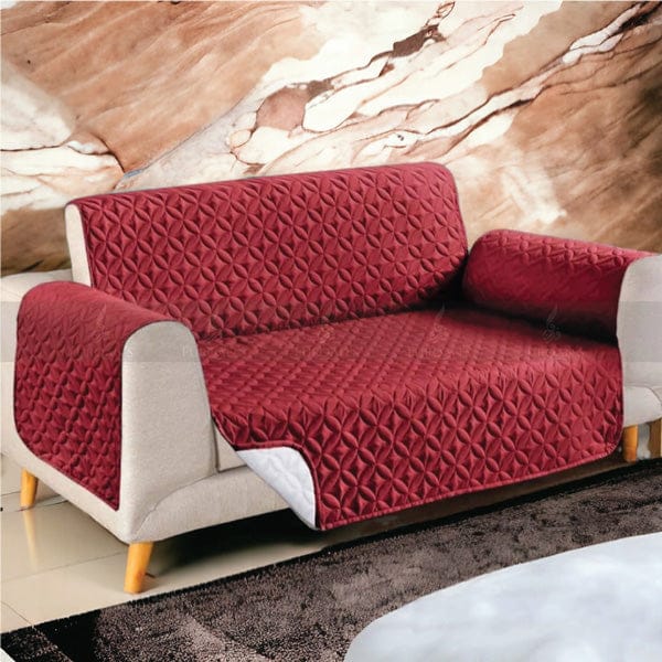 Mat Ultrasonic Sofa Cover (Maroon)