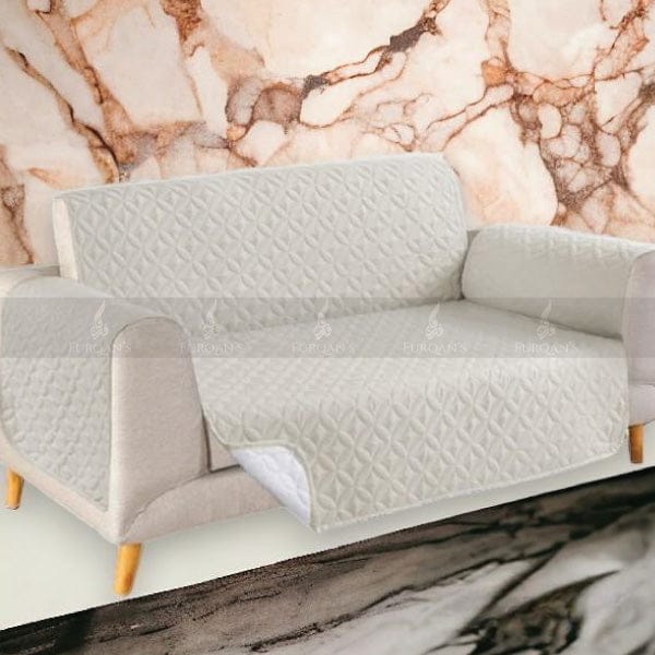 Mat Ultrasonic Sofa Cover (Off-White)